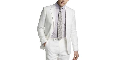 Joe Joseph Abboud Linen Slim Fit Suit Separates Jacket White Mens