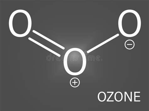 Ozone Or Trioxygen O3 Molecule Chemical Structure Skeletal Formula Stock Vector