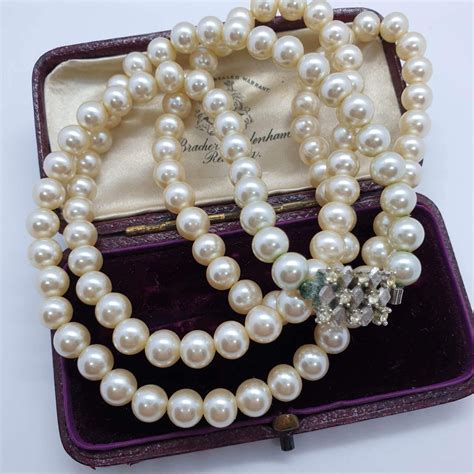 Vintage Pearl Necklace Old Pearl Necklace Lotus Pearl Necklace For