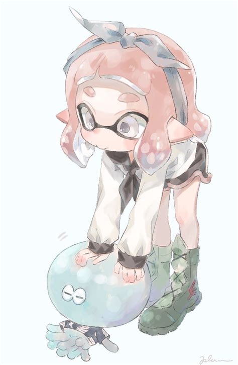 インクリング イカガール スプラトゥーン 「ムギュ 」 ぷらむ🍑のイラスト