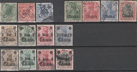 Nice Small Collection Stamps German Office In China