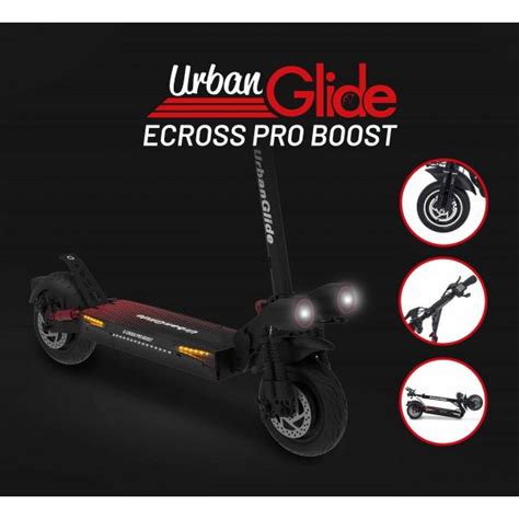 Patinete El Ctrico Urban Glide Ecross Pro Boost Doble Motor W Potencia