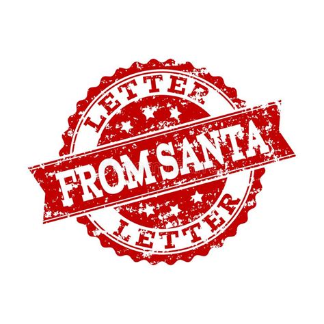 Red Grunge Letter From Santa Stamp Seal Watermark Stock Vector Illustration Of Slogan Claus