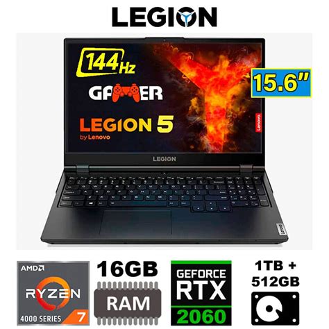 LAPTOP LENOVO LEGION 15ARH05H RYZEN 4800H 16GB 1TB HDD 128GB SSD T