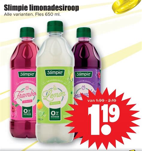 Slimpie Limonadesiroop Ml Aanbieding Bij Dirk