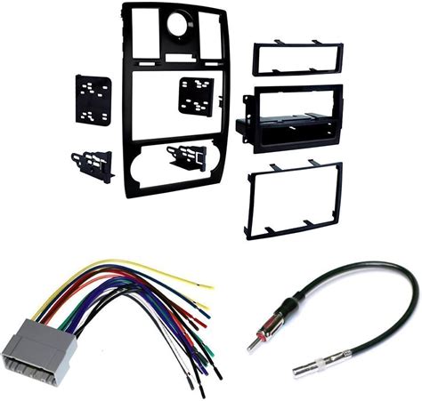 Black Radio Stereo Double Din Dash Install Kit Wwiring