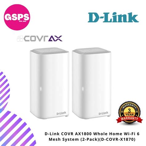 D Link Covr Ax1800 Whole Home Wi Fi 6 Mesh System 2 Packd Covr X1870