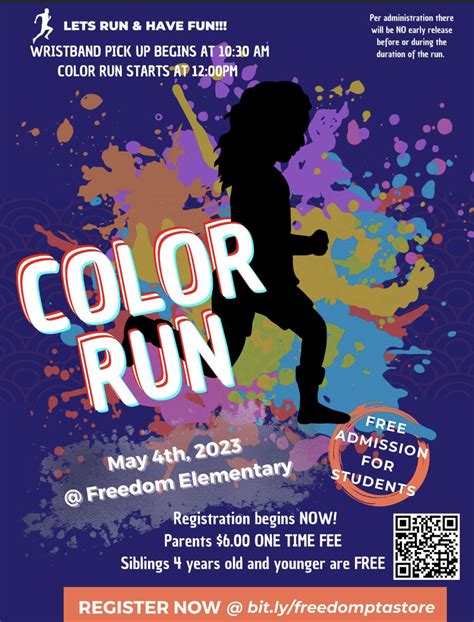 Color Run Info Freedom Elementary