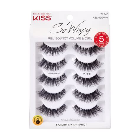 KISS So Wispy False Eyelashes Pompadour Multipack Lashes 5 Pairs