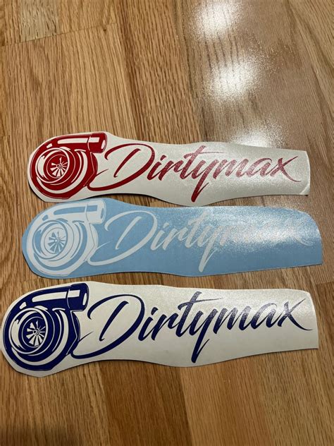 Dirtymax Turbo Diesel Decal Stickers Etsy