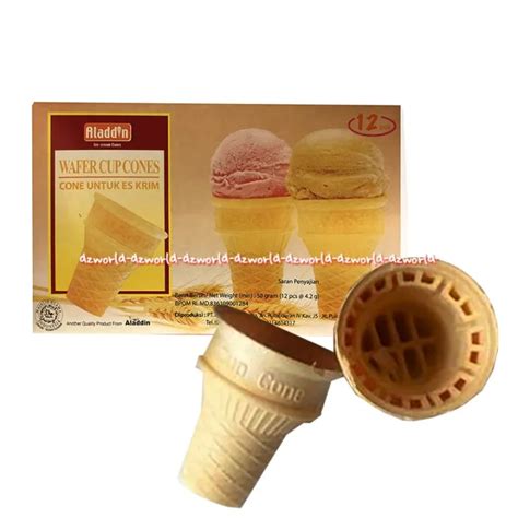 Aladdin Wafer Cupcones Pcs Ice Cream Cone Tempat Untuk Es Krim Kriuk