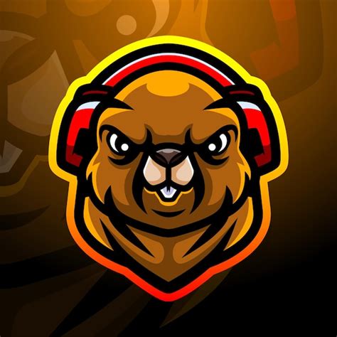 Premium Vector Beaver Mascot Esport Illustration