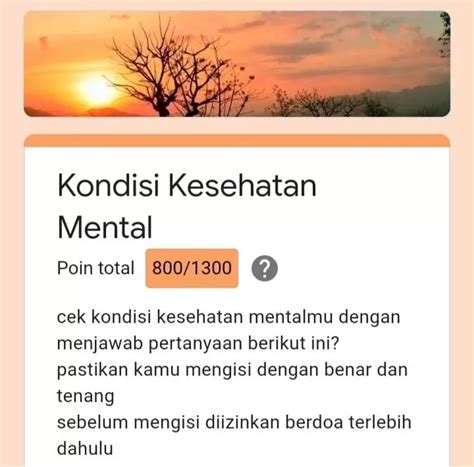 Link Tes Kesehatan Mental Viral Di Tiktok Instagram Dan Twitter