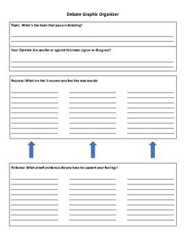 Debate Graphic Organizer By Nicole Topiol TPT