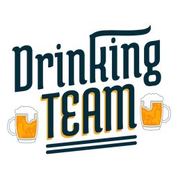 Drinking Team Badge Sticker Png Svg Design For T Shirts