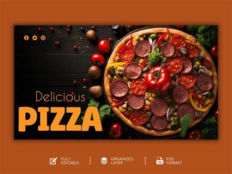 Premium Psd Food Menu And Delicious Pizza Graphic Design Template