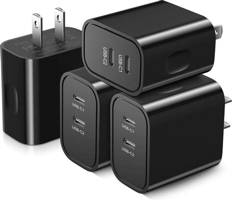 Usb C Charger Block4 Pack 20w 2 Port Usb C Wall Charger