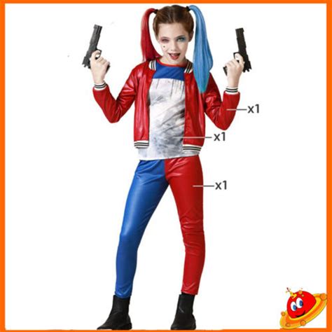 TRAVESTIMENTO HALLOWEEN CARNEVALE COSTUME HARLEY QUINN BAMBINA EBay