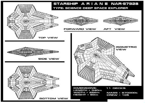 Starship Schematic Database U F P And Starfleet Galaxy Exploration Vessels