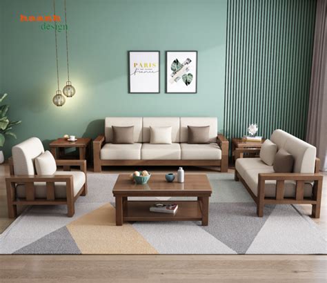 Không Gian Sống Hiện đại Sofa Gỗ Tự Nhiên Hiện đại Và Tiện Nghi Cho Mọi Gia đình