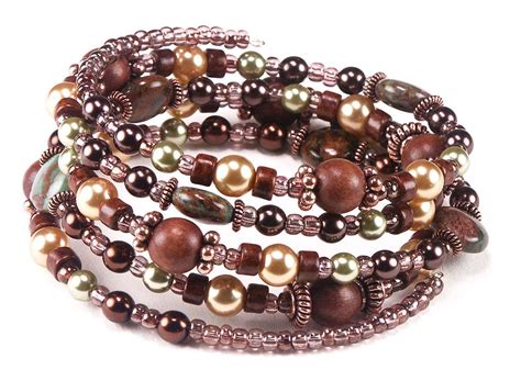 Shades Of Copper Wrap Bracelet In Diy Wire Bracelet Beaded