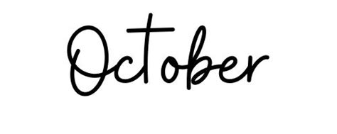 October In Cursive Worksheet And Printables