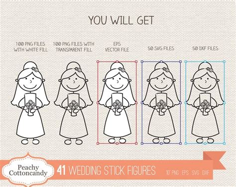 the instructions for how to make your own wedding stick figures ...