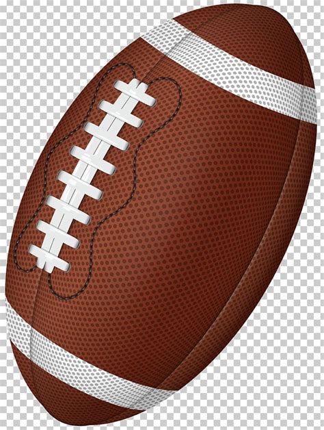 An American Football Is Shown With White Stitching On The Side And