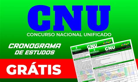 CRONOGRAMA CONCURSO NACIONAL UNIFICADO CNU 2024 DIFERENCIAL SISTEMA