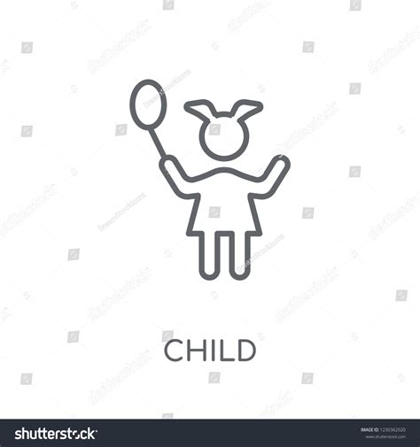 Child Linear Icon Modern Outline Child Stock Vector (Royalty Free ...