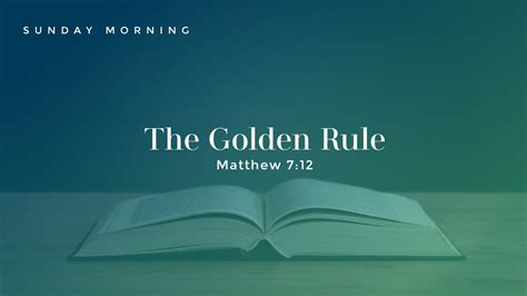 The Golden Rule Matthew Youtube