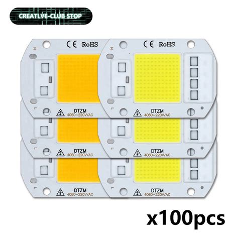 10w 20w 30w 50w Ac 220v Smart Ic ไม่ต้องใช้ไดรเวอร์ Cob โคมไฟลูกปัด