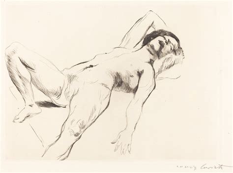Reclining Female Nude I By Lovis Corinth