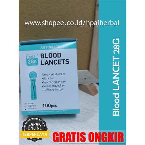 Jual Blood Lancet Bekam Onemed 28G Isi 100 Jarum Pengambil Darah