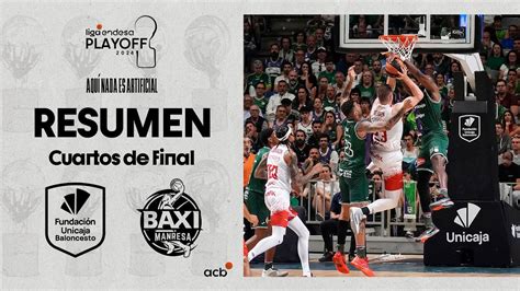 Unicaja BAXI Manresa 87 79 RESUMEN Playoff Liga Endesa 2023 24