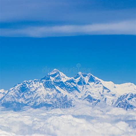 Mount Everest in Himalaya. 8848 M Highest Mountain on Earth Stock Photo - Image of nepalese ...