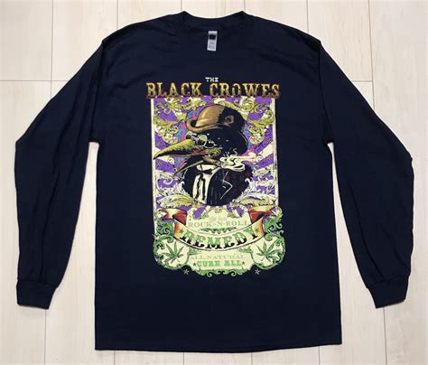 BLACK CROWES ロンT ネイビー 紺 L ブラッククロウズ 2022 ツアー Tシャツ 同様 Shake Your Money