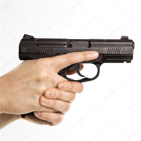 Female Holding Handgun — Stock Photo © Iofoto 9239353