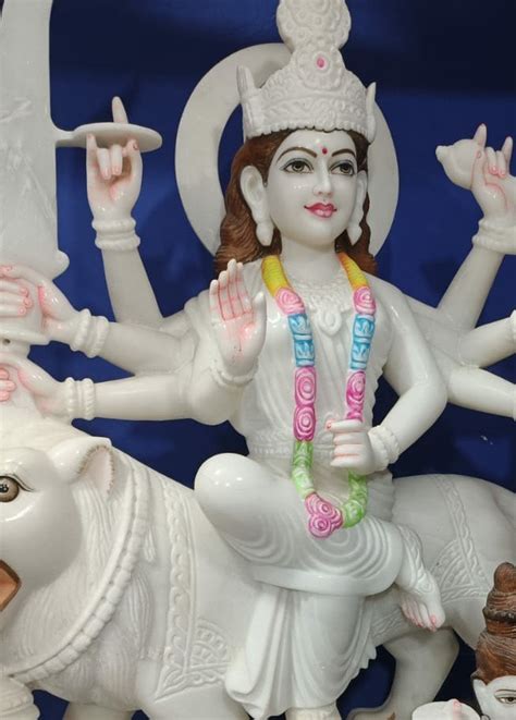 White Marble Durga Mata Statue For Temple Size Inch At Rs