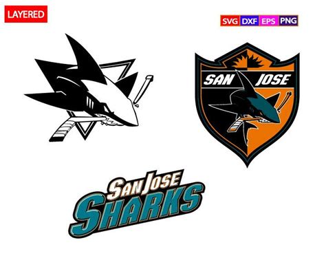 San Jose Sharks Logo Svghockey Svgsan Jose Sharks Etsy