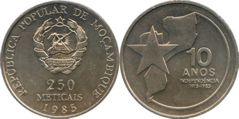 250 Meticais Independence Mozambique Numista