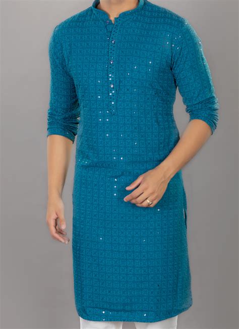 Latest Chikankari Kurta Pyjamas For Men Chikankari Kurta Pyjamas Online