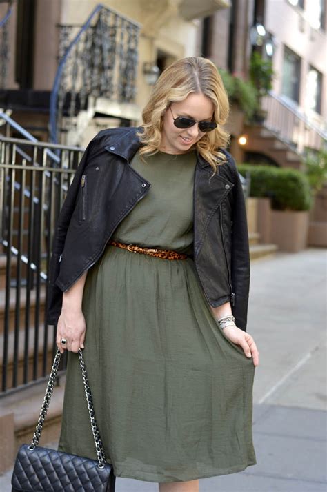 Olive Green Dress - A Blonde's Moment