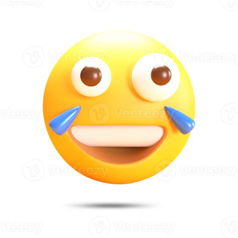 Realistic 3d Rendering Face With Tears Of Joy Emoji 30415800 Png