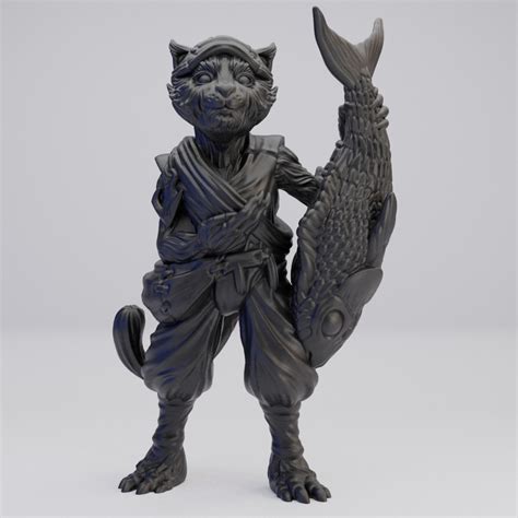 Hot Goblin キャットフォーク漁師 ミニチュア ホットゴブリン 猫人フィギュア