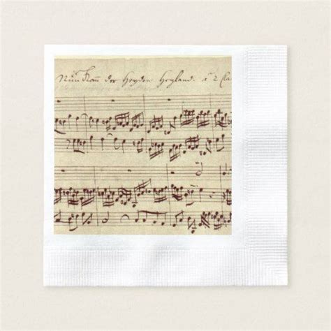 Old Music Notes Bach Music Sheet Napkins Zazzle Music Notes