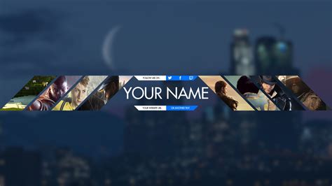 Gamers Youtube Banner Template Psd Photoshop Cc Cs6 Free Download