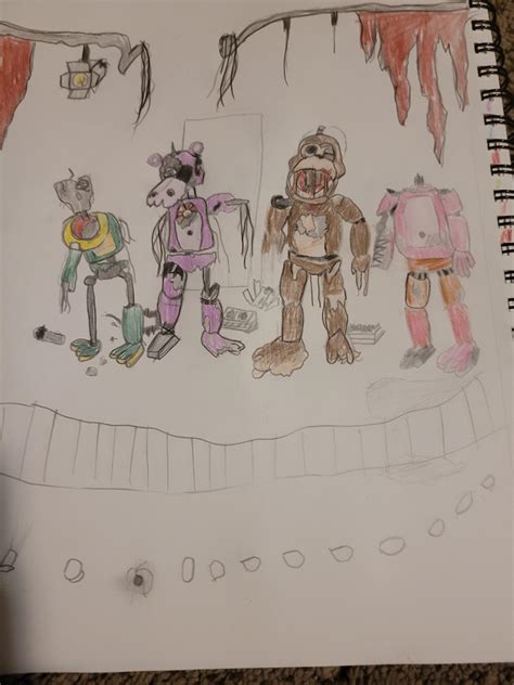 [non Cannon Animtronics] Fnaf 8 Underground Pizzeria Colored R Fivenightsatfreddys