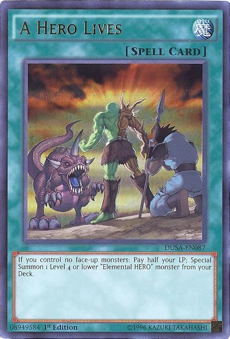 Yu Gi Oh Card Dusa En087 A Hero Lives Ultra Rare Holo Mint