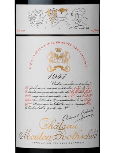1947 Château Mouton Rothschild Pauillac Premier Grand Cru Classé